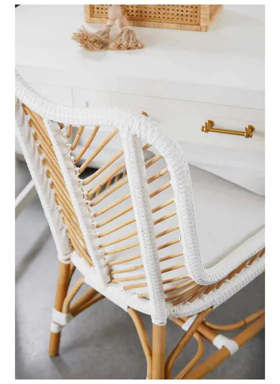 Essentials For Living 6137.WHT/BBRS Stella Desk in Matte White Essentials For Living 6137.WHT/BBRS Stella Desk in Matte White