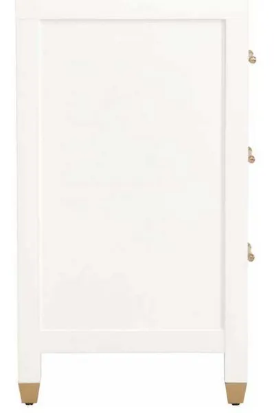 Essentials For Living 6136.WHT/BBRS Stella 6 Drawer Double Dresser in Matte White Essentials For Living 6136.WHT/BBRS Stella 6 Drawer Double Dresser in Matte White