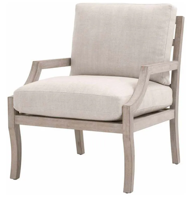 Essentials for Living 6655.BISQ/NGBE Stratton Club Chair in Bisque Natural Gray Beech Essentials for Living 6655.BISQ/NGBE Stratton Club Chair in Bisque Natural Gray Beech