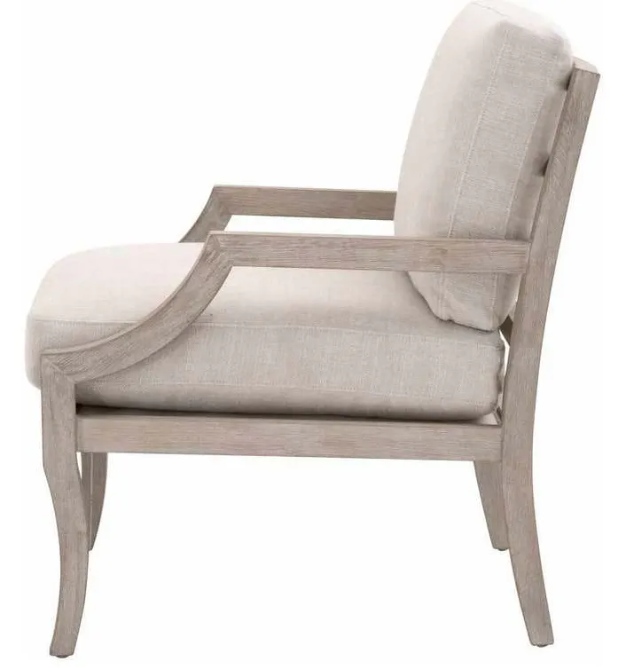Essentials for Living 6655.BISQ/NGBE Stratton Club Chair in Bisque Natural Gray Beech Essentials for Living 6655.BISQ/NGBE Stratton Club Chair in Bisque Natural Gray Beech