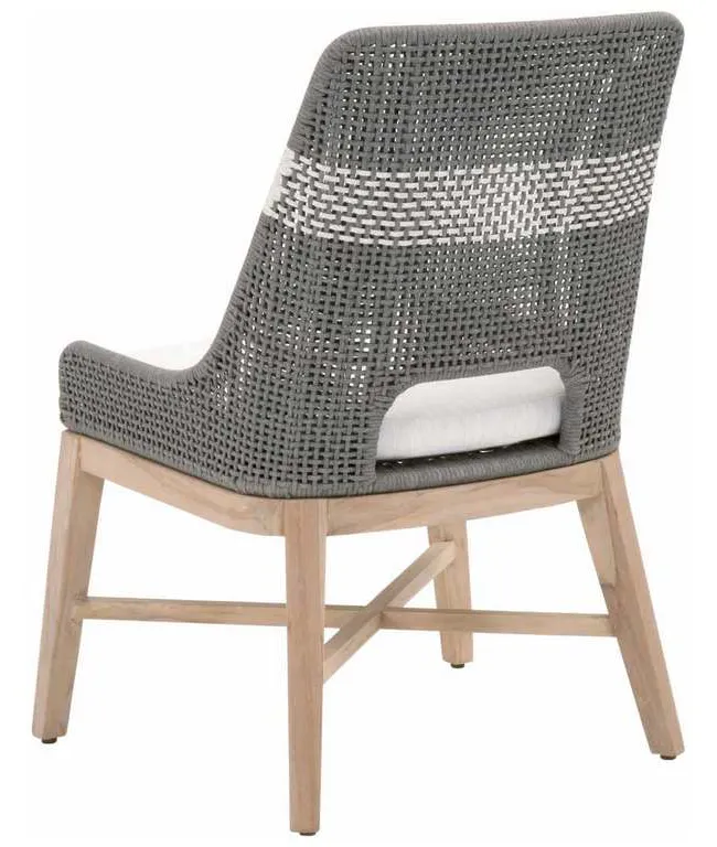 Essentials For Living 6850.DOV/WHT/GT Tapestry Outdoor Dining Chair in Dove Flat Rope White Speckle Stripe Performance White Speckle Gray Teak Essentials For Living 6850.DOV/WHT/GT Tapestry Outdoor Dining Chair in Dove Flat Rope White Speckle Stripe Performance White Speckle Gray Teak