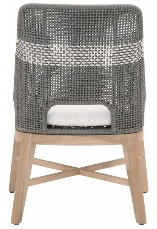 Essentials For Living 6850.DOV/WHT/GT Tapestry Outdoor Dining Chair in Dove Flat Rope White Speckle Stripe Performance White Speckle Gray Teak Essentials For Living 6850.DOV/WHT/GT Tapestry Outdoor Dining Chair in Dove Flat Rope White Speckle Stripe Performance White Speckle Gray Teak