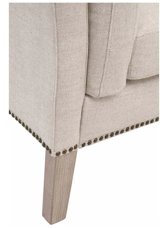 Essentials for Living 6430UP.BIS-GLD/NG Warner Bench in Performance Bisque French Linen Natural Gray Ash Essentials for Living 6430UP.BIS-GLD/NG Warner Bench in Performance Bisque French Linen Natural Gray Ash