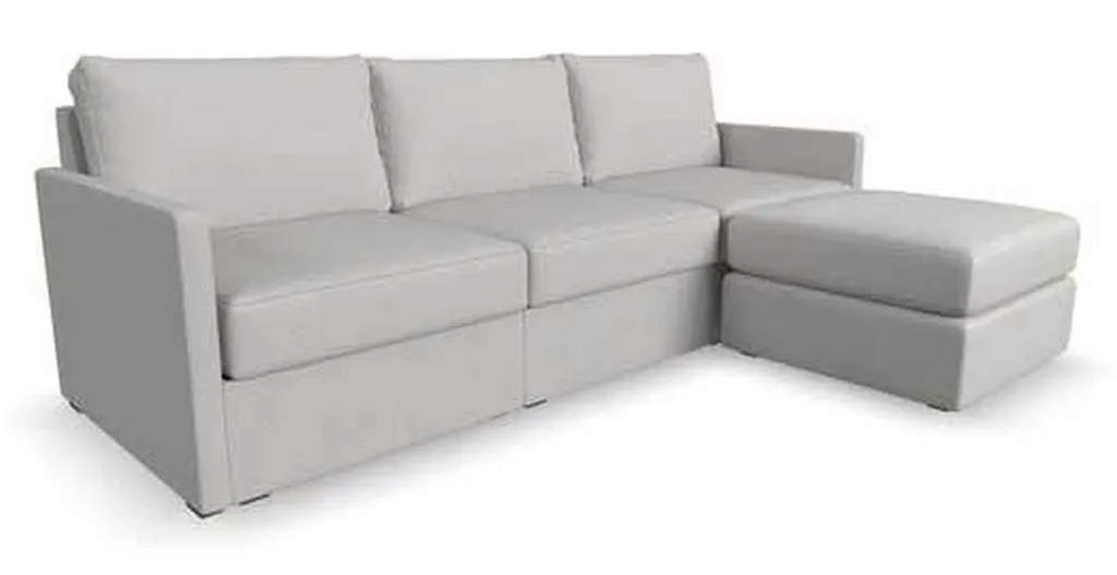 Flexsteel 902231N931301 Flex Sofa with Narrow Arm and Ottoman Frost Flexsteel 902231N931301 Flex Sofa with Narrow Arm and Ottoman Frost