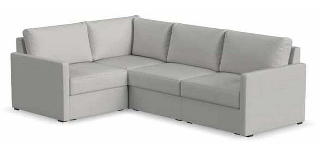 Flexsteel 90224NSEC31301 Flex 4 Seat Sectional with Narrow Arm Frost Flexsteel 90224NSEC31301 Flex 4 Seat Sectional with Narrow Arm Frost