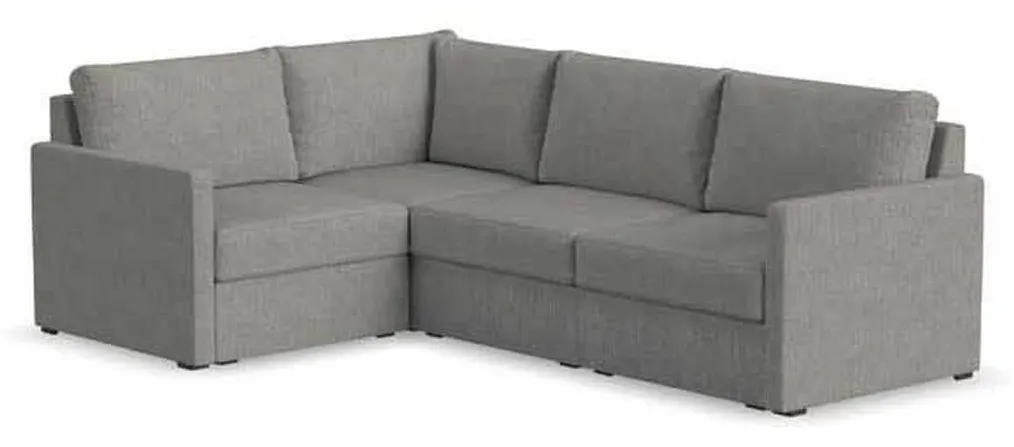 Flexsteel 90224NSEC31302 Flex 4 Seat Sectional with Narrow Arm Pebble Flexsteel 90224NSEC31302 Flex 4 Seat Sectional with Narrow Arm Pebble