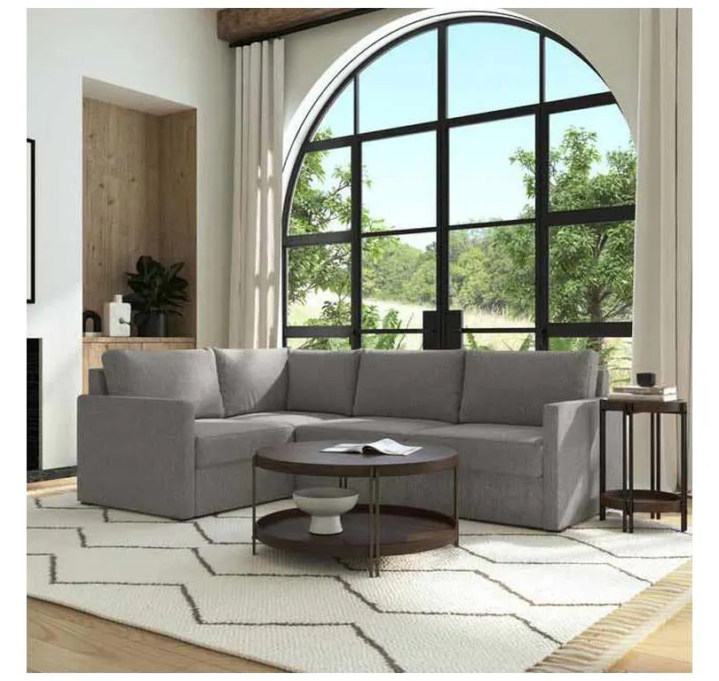 Flexsteel 90224NSEC31302 Flex 4 Seat Sectional with Narrow Arm Pebble Flexsteel 90224NSEC31302 Flex 4 Seat Sectional with Narrow Arm Pebble
