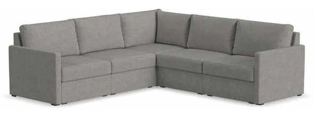 Flexsteel 90225NSEC31302 Flex 5 Seat Sectional with Narrow Arm Pebble Flexsteel 90225NSEC31302 Flex 5 Seat Sectional with Narrow Arm Pebble