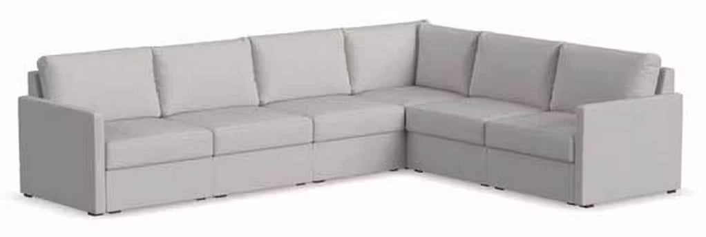 Flexsteel 90226NSEC31301 Flex 6 Seat Sectional with Narrow Arm Frost Flexsteel 90226NSEC31301 Flex 6 Seat Sectional with Narrow Arm Frost