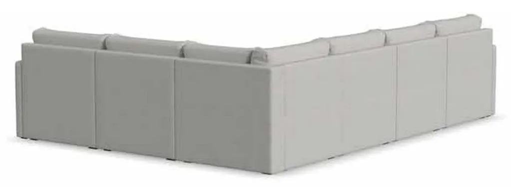 Flexsteel 90226NSEC31301 Flex 6 Seat Sectional with Narrow Arm Frost Flexsteel 90226NSEC31301 Flex 6 Seat Sectional with Narrow Arm Frost