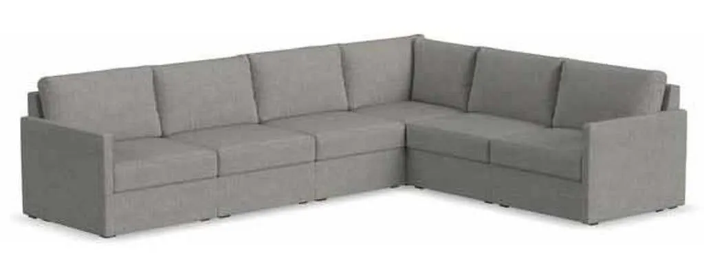 Flexsteel 90226NSEC31302 Flex 6 Seat Sectional with Narrow Arm Pebble Flexsteel 90226NSEC31302 Flex 6 Seat Sectional with Narrow Arm Pebble
