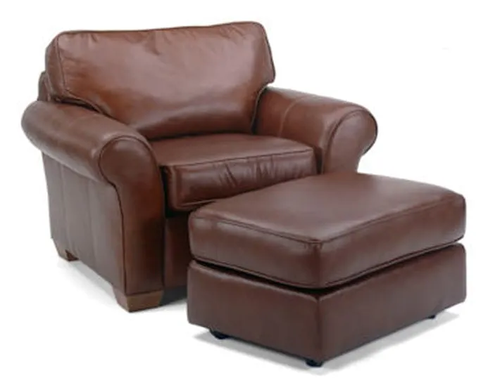 Flexsteel 3305-10-08 Vail Chair and Ottoman Flexsteel 3305-10-08 Vail Chair and Ottoman