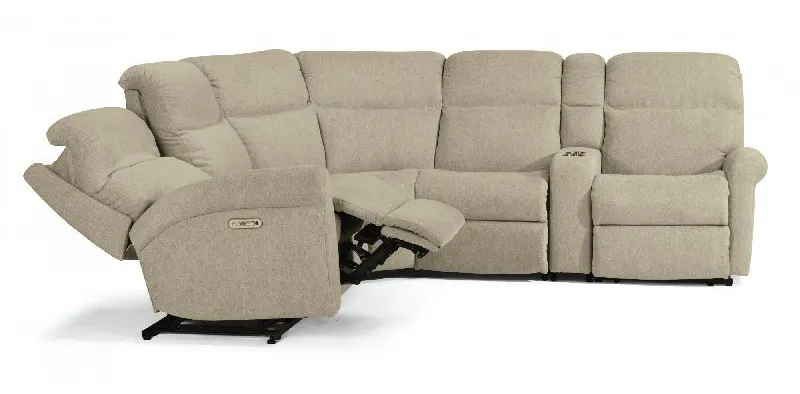 Flexsteel 2902-SECTPH Davis Power Reclining Sectional with Power Headrests Flexsteel 2902-SECTPH Davis Power Reclining Sectional with Power Headrests