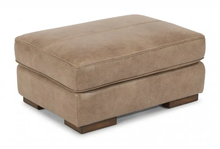 Flexsteel 1113-08 Jade Leather Ottoman Flexsteel 1113-08 Jade Leather Ottoman
