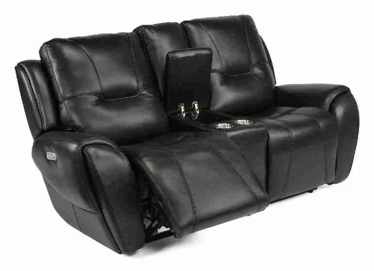 Flexsteel 1134-64PH Trip Leather Power Reclining Loveseat with Console and Power Headrests Flexsteel 1134-64PH Trip Leather Power Reclining Loveseat with Console and Power Headrests