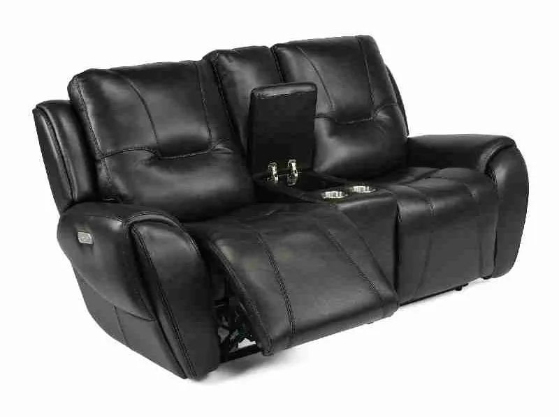 Flexsteel 1134-64PH Trip Leather Power Reclining Loveseat with Console and Power Headrests Flexsteel 1134-64PH Trip Leather Power Reclining Loveseat with Console and Power Headrests
