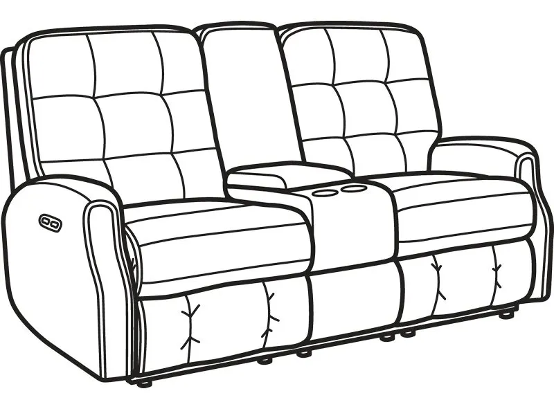 Flexsteel 2882-601H Devon Fabric Power Reclining Loveseat with Console and Power Headrests and without Nailhead Trim Flexsteel 2882-601H Devon Fabric Power Reclining Loveseat with Console and Power Headrests and without Nailhead Trim