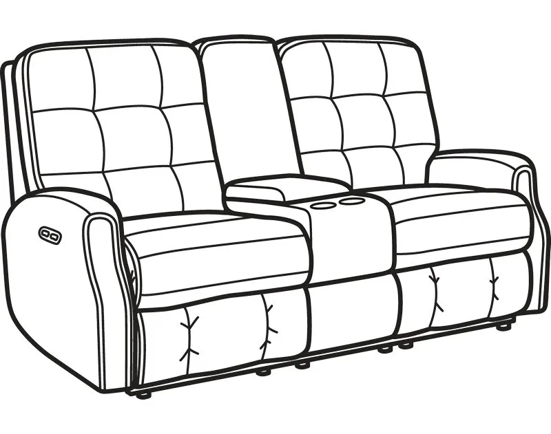 Flexsteel 2882-601H Devon Fabric Power Reclining Loveseat with Console and Power Headrests and without Nailhead Trim Flexsteel 2882-601H Devon Fabric Power Reclining Loveseat with Console and Power Headrests and without Nailhead Trim