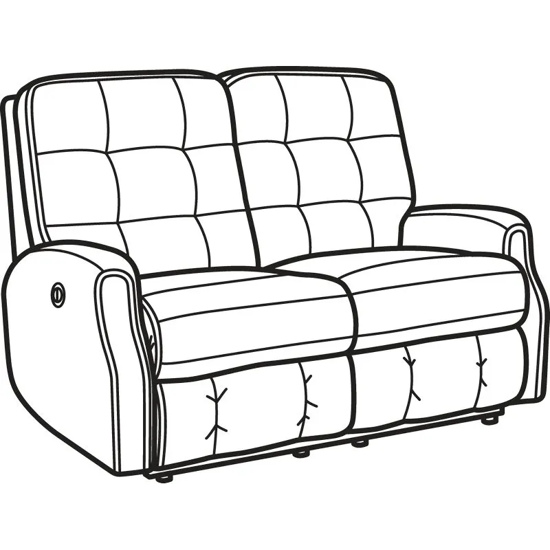 Flexsteel 2882-60M Devon Fabric Power Reclining Loveseat without Nailhead Trim