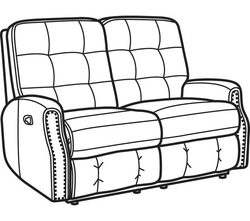 Flexsteel 3881-60 Devon Leather Reclining Loveseat with Nailhead Trim Flexsteel 3881-60 Devon Leather Reclining Loveseat with Nailhead Trim