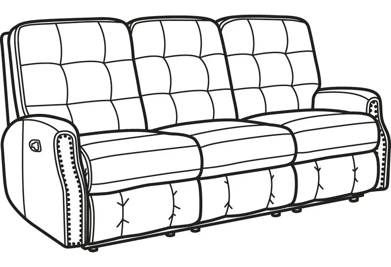 Flexsteel 3881-62 Devon Leather Reclining Sofa with Nailhead Trim Flexsteel 3881-62 Devon Leather Reclining Sofa with Nailhead Trim