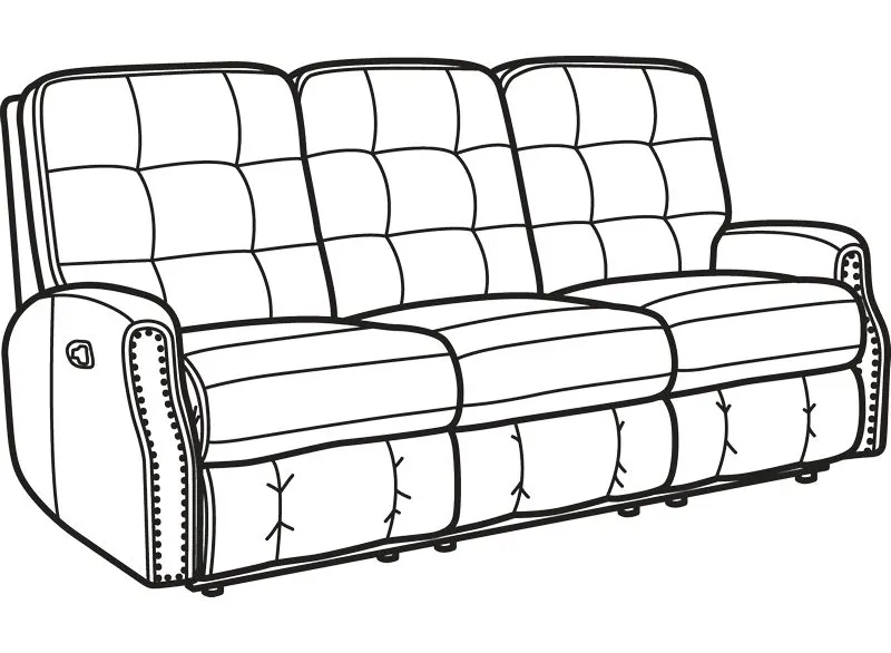 Flexsteel 3881-62 Devon Leather Reclining Sofa with Nailhead Trim Flexsteel 3881-62 Devon Leather Reclining Sofa with Nailhead Trim