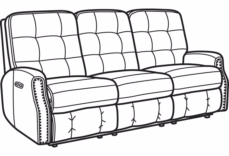 Flexsteel 3881-62H Devon Leather Power Reclining Sofa with Power Headrests and Nailhead Trim Flexsteel 3881-62H Devon Leather Power Reclining Sofa with Power Headrests and Nailhead Trim