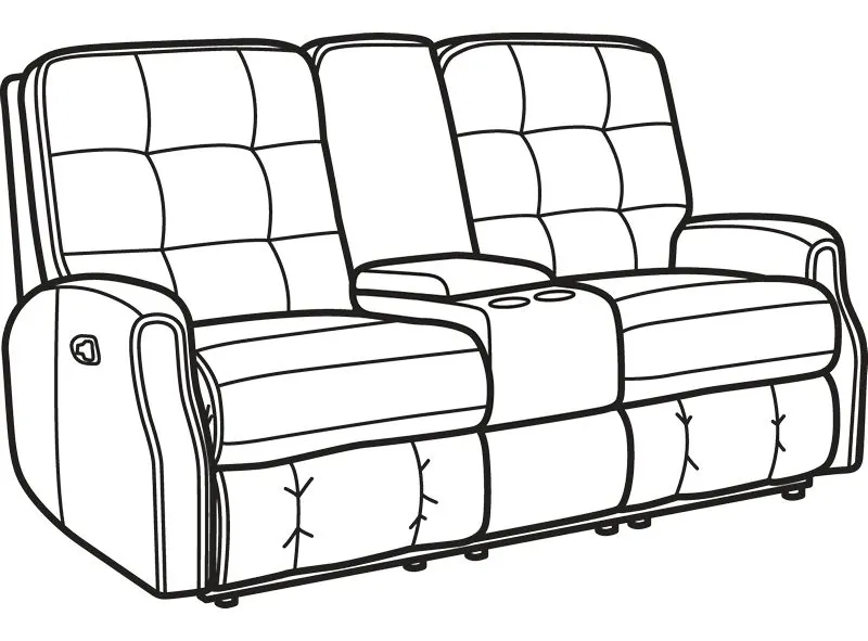 Flexsteel 3882-601 Devon Leather Reclining Loveseat with Console and without Nailhead Trim Flexsteel 3882-601 Devon Leather Reclining Loveseat with Console and without Nailhead Trim