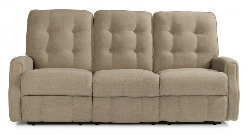 Flexsteel 3882-62M Devon Leather Power Reclining Sofa without Nailhead Trim Flexsteel 3882-62M Devon Leather Power Reclining Sofa without Nailhead Trim