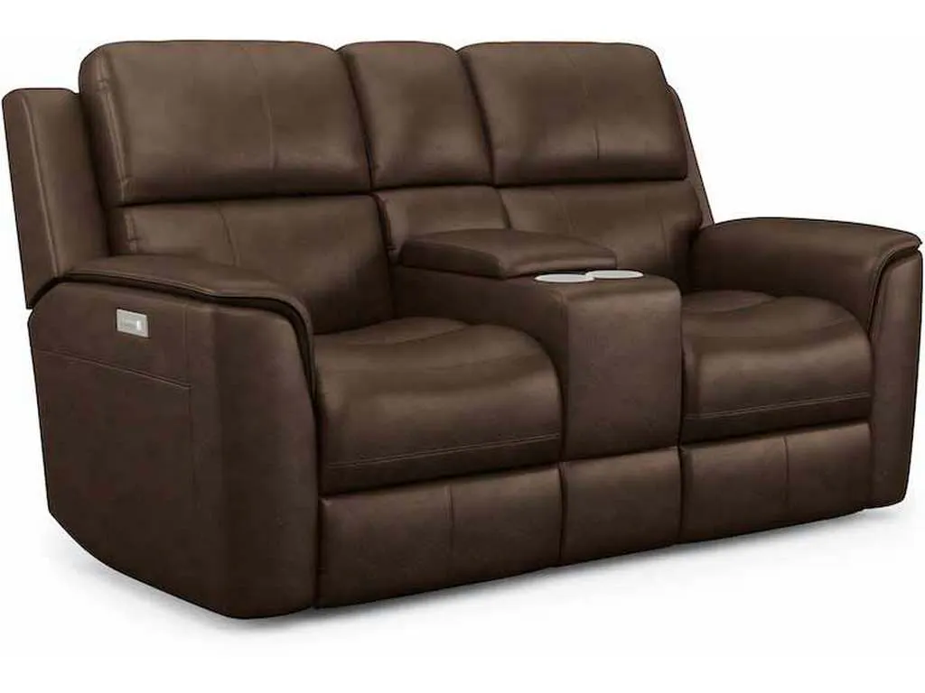 Flexsteel 1041-64PH  Henry Power Reclining Loveseat with Console and Power Headrests and Lumbar