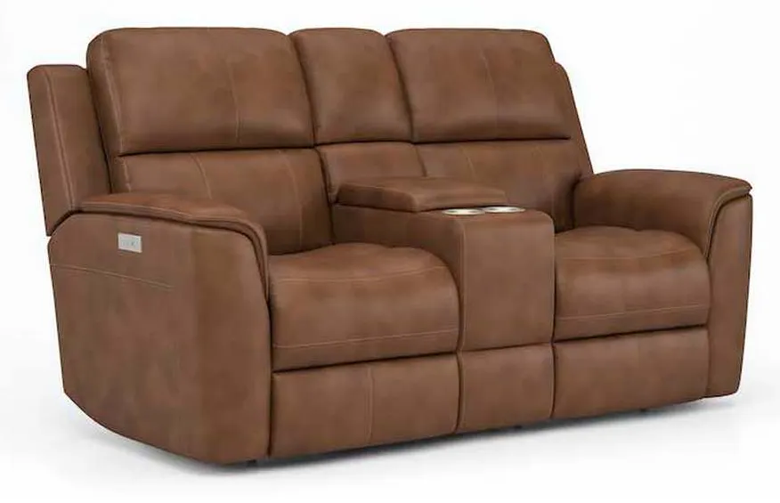 Flexsteel 1041-64PH Henry Power Reclining Loveseat with Console and Power Headrests and Lumbar Flexsteel 1041-64PH Henry Power Reclining Loveseat with Console and Power Headrests and Lumbar