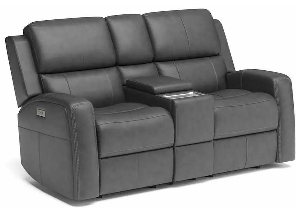 Flexsteel 1043-64PH Linden Power Reclining Loveseat with Console and Power Headrests and Lumbar Flexsteel 1043-64PH Linden Power Reclining Loveseat with Console and Power Headrests and Lumbar
