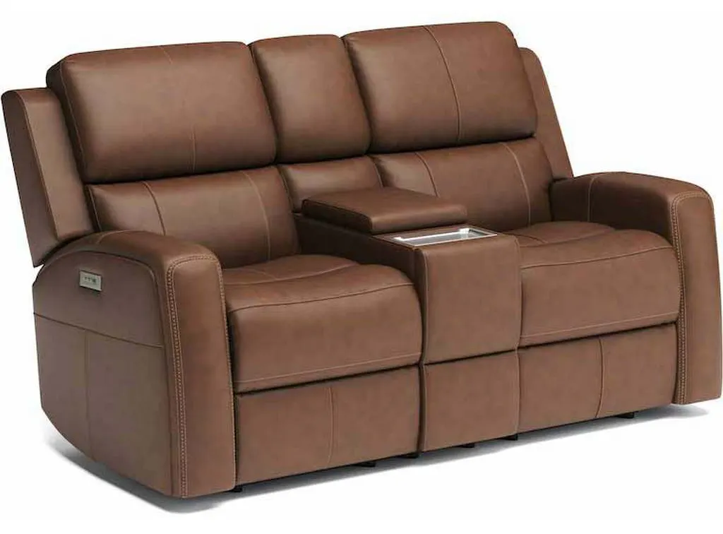 Flexsteel 1043-64PH Linden Power Reclining Loveseat with Console and Power Headrests and Lumbar Flexsteel 1043-64PH Linden Power Reclining Loveseat with Console and Power Headrests and Lumbar