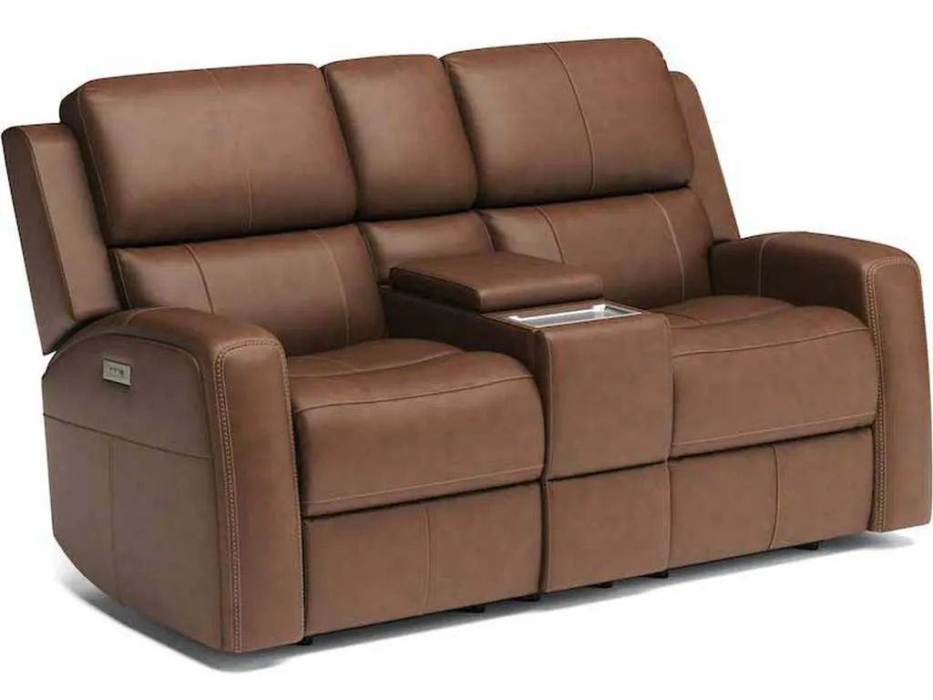 Flexsteel 1043-64PH Linden Power Reclining Loveseat with Console and Power Headrests and Lumbar Flexsteel 1043-64PH Linden Power Reclining Loveseat with Console and Power Headrests and Lumbar