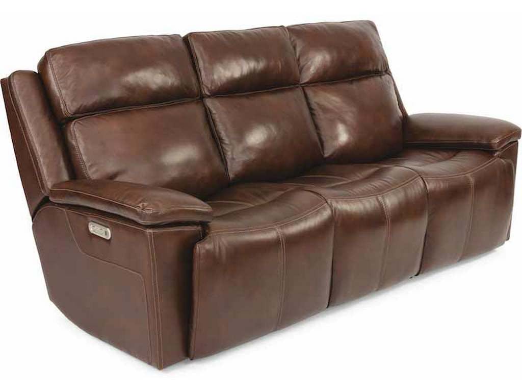 Flexsteel 1187-62PH  Chance Power Reclining Sofa with Power Headrests
