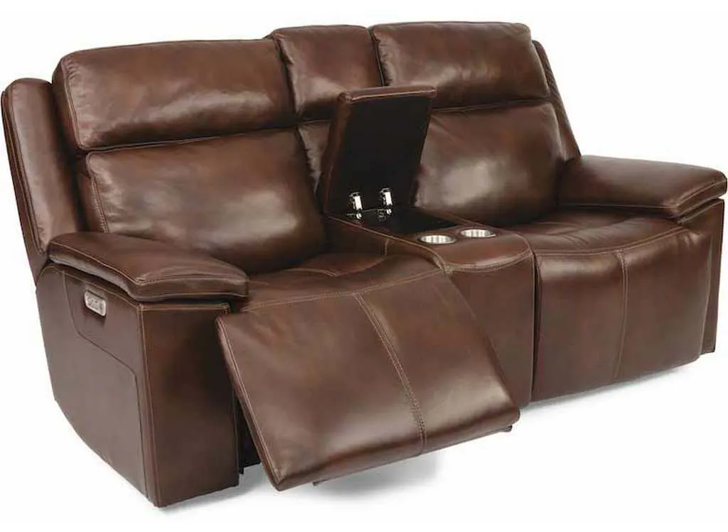 Flexsteel 1187-64PH Chance Power Reclining Loveseat with Console and Power Headrests Flexsteel 1187-64PH Chance Power Reclining Loveseat with Console and Power Headrests