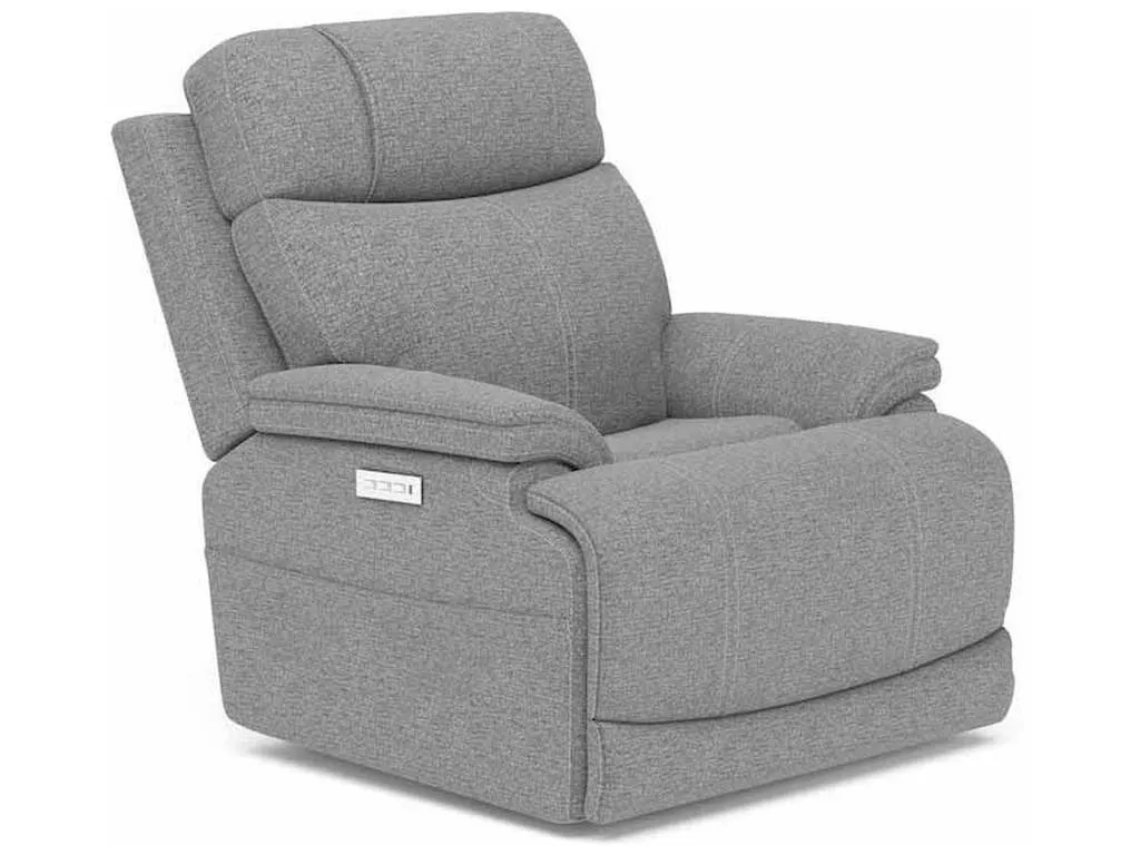 Flexsteel 1584-50PH  Logan Power Recliner with Power Headrest and Lumbar