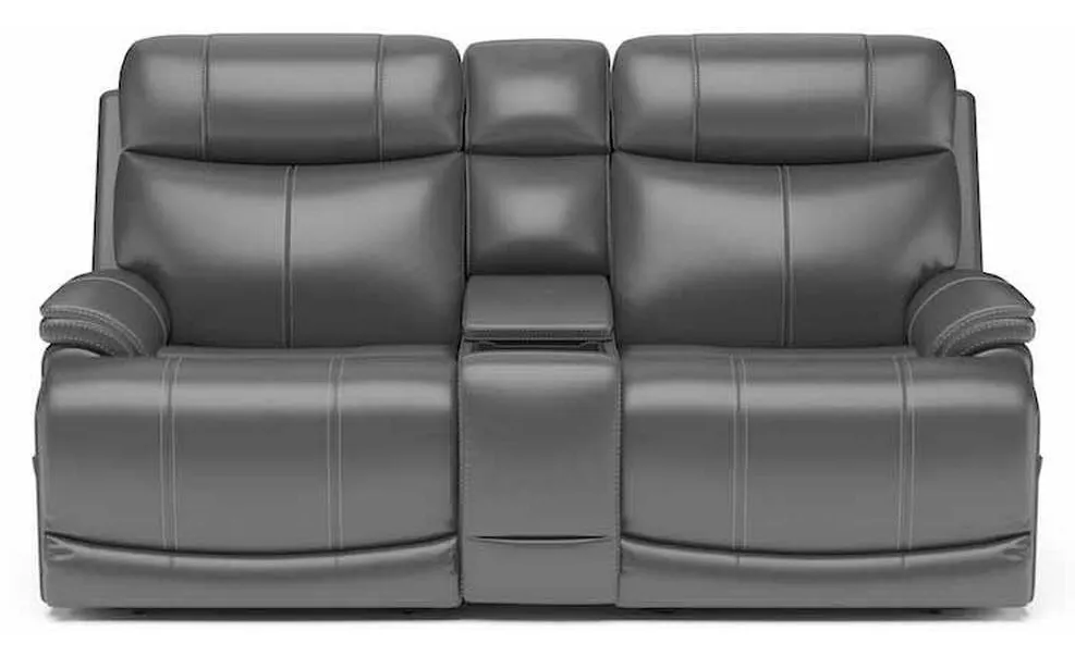 Flexsteel 1584-64PH Logan Power Reclining Loveseat with Console and Power Headrests and Lumbar Flexsteel 1584-64PH Logan Power Reclining Loveseat with Console and Power Headrests and Lumbar