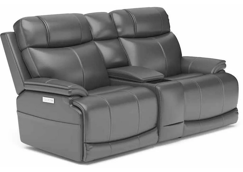 Flexsteel 1584-64PH Logan Power Reclining Loveseat with Console and Power Headrests and Lumbar Flexsteel 1584-64PH Logan Power Reclining Loveseat with Console and Power Headrests and Lumbar