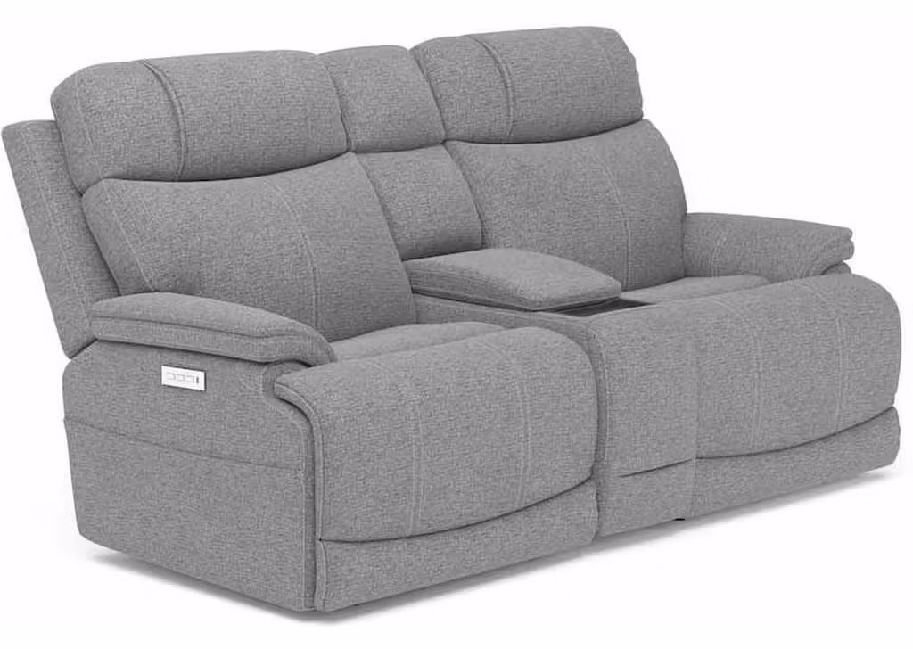 Flexsteel 1584-64PH Logan Power Reclining Loveseat with Console and Power Headrests and Lumbar Flexsteel 1584-64PH Logan Power Reclining Loveseat with Console and Power Headrests and Lumbar