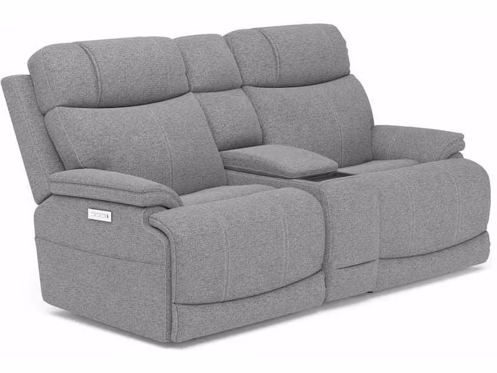 Flexsteel 1584-64PH Logan Power Reclining Loveseat with Console and Power Headrests and Lumbar Flexsteel 1584-64PH Logan Power Reclining Loveseat with Console and Power Headrests and Lumbar