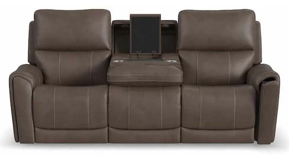 Flexsteel 1587-63PH Carter Power Reclining Sofa with Console and Power Headrests and Lumbar Flexsteel 1587-63PH Carter Power Reclining Sofa with Console and Power Headrests and Lumbar