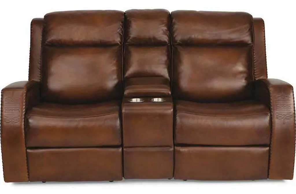 Flexsteel 1873-64PH Mustang Power Reclining Loveseat with Console and Power Headrests Flexsteel 1873-64PH Mustang Power Reclining Loveseat with Console and Power Headrests