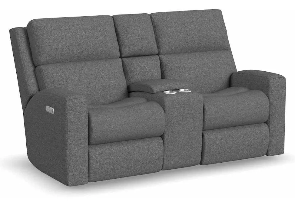 Flexsteel 2805-601L Score Power Reclining Loveseat with Console and Power Headrests and Lumbar Flexsteel 2805-601L Score Power Reclining Loveseat with Console and Power Headrests and Lumbar