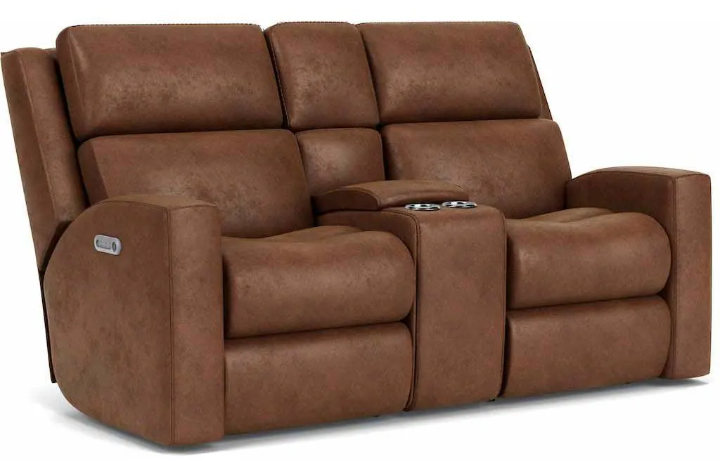 Flexsteel 2805-601L Score Power Reclining Loveseat with Console and Power Headrests and Lumbar Flexsteel 2805-601L Score Power Reclining Loveseat with Console and Power Headrests and Lumbar
