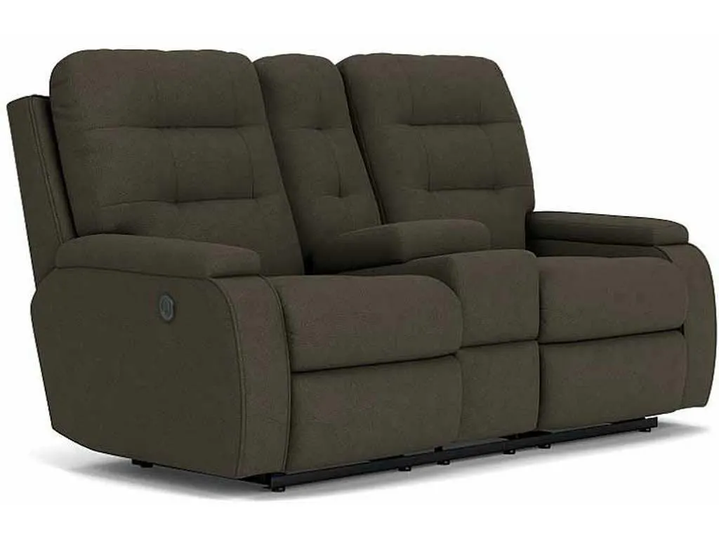Flexsteel 2806-601M  Kerrie Power Reclining Loveseat with Console