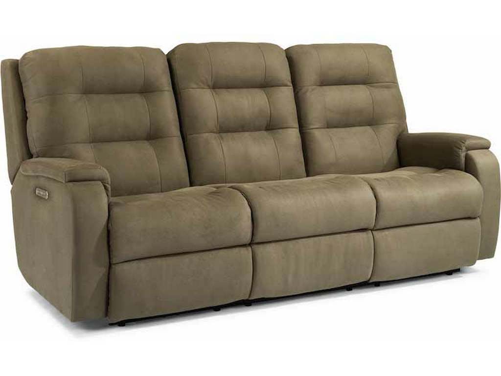 Flexsteel 2810-62H  Arlo Power Reclining Sofa with Power Headrests