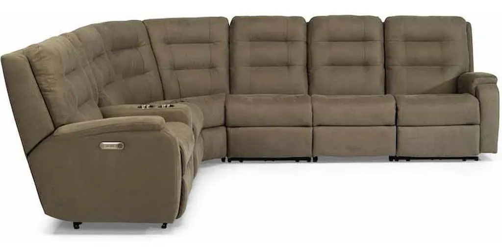 Flexsteel 2810-SECTPHL Arlo Power Reclining Sectional with Power Headrests and Lumbar Flexsteel 2810-SECTPHL Arlo Power Reclining Sectional with Power Headrests and Lumbar