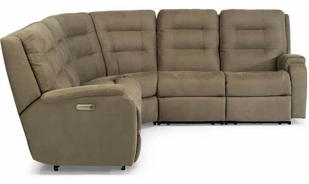 Flexsteel 2810-SECTPHL Arlo Power Reclining Sectional with Power Headrests and Lumbar Flexsteel 2810-SECTPHL Arlo Power Reclining Sectional with Power Headrests and Lumbar