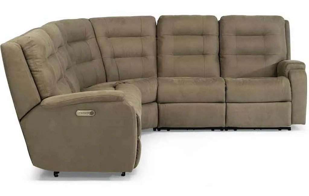 Flexsteel 2810-SECTPHL Arlo Power Reclining Sectional with Power Headrests and Lumbar Flexsteel 2810-SECTPHL Arlo Power Reclining Sectional with Power Headrests and Lumbar